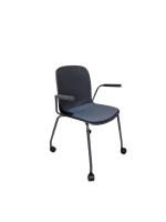 Vergaderstoel Steelcase Series M, zwart-blauw