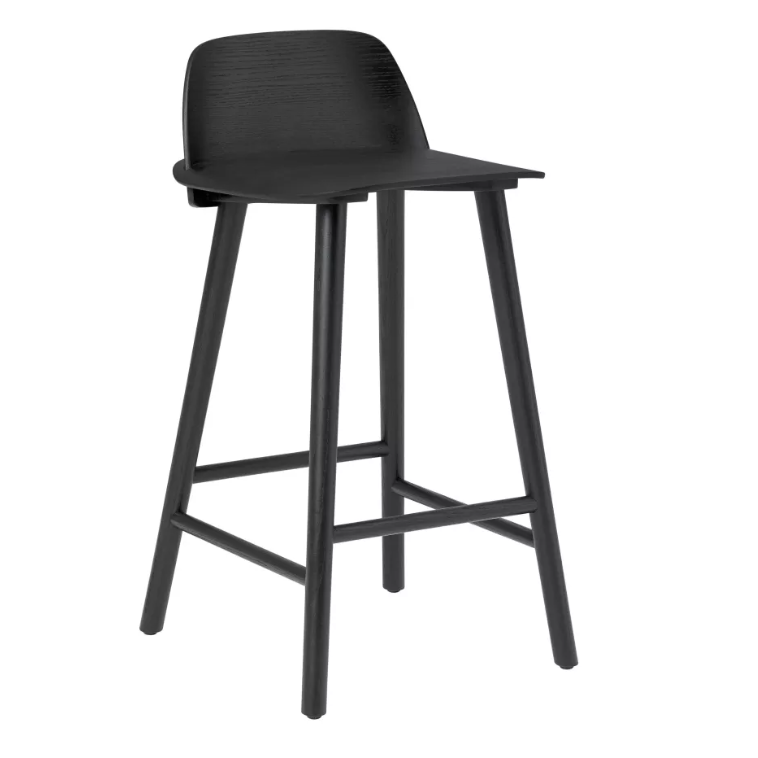 Muuto-Nerdzw-refurb Barkruk Muuto Nerd, zwart - Afbeelding 1