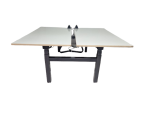 Duo zit-sta bureau elektrisch, König&Neurath, Antraciet 160cm Wit