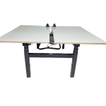 Duo zit-sta bureau elektrisch, König&Neurath, Antraciet 160cm Wit