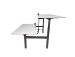 Duo zit-sta bureau elektrisch, König&Neurath, Antraciet 160cm Wit - Afbeelding 2