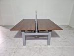 Duo zit-sta bureau elektrisch, Steelcase Migration, Zilvergrijs 180cm Noten - Afbeelding 2