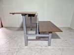 Duo zit-sta bureau elektrisch, Steelcase Migration, Zilvergrijs 180cm Noten - Afbeelding 4