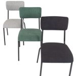 Vergaderstoel Ribb, gestoffeerd, stapelbaar, (div. kleuren)