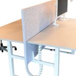 Scheidingswand voor duo-bench lichtgrijs 160x80cm