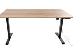 Zit-sta bureau Ronda elektrisch zwart, 160cm blad eiken
