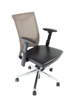 Bureaustoel COMFORTO DX8863 zwart leer / alu