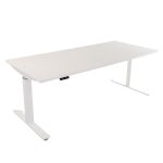 Zit-sta bureau elektrisch, Markant matrix, wit