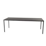 kantinetafel, Fenixblad zwart, 221x81x75cm