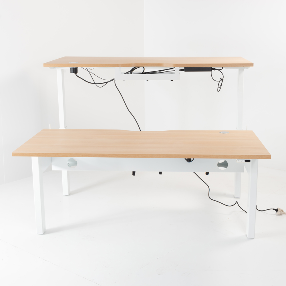 Duo zit-sta bureau elektrisch, Linak Smart wit 160cm