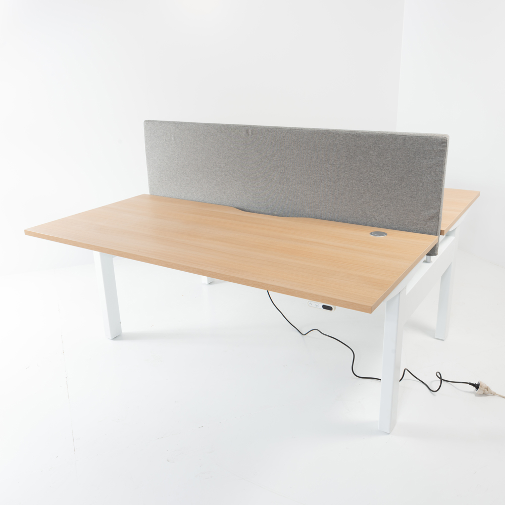 Duo zit-sta bureau elektrisch, Linak Smart wit 160cm