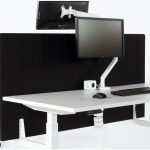 Scheidingswand voor duo-bench zwart