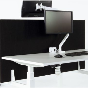 Scheidingswand voor duo-bench zwart