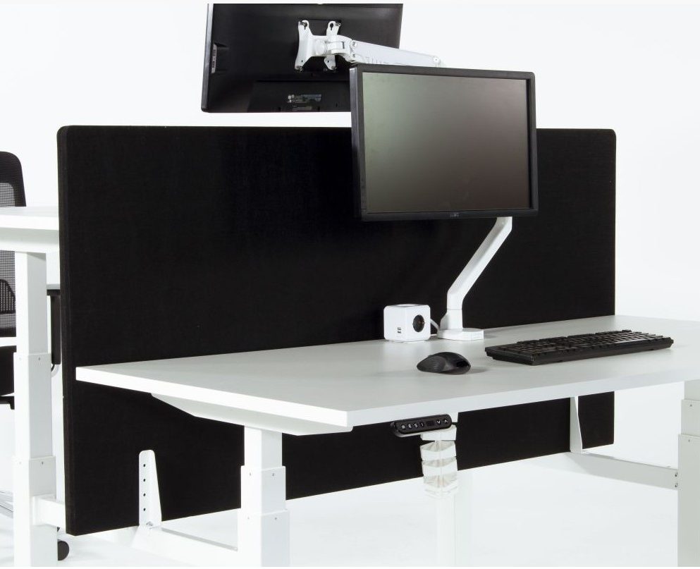 Scheidingswand voor duo-bench zwart
